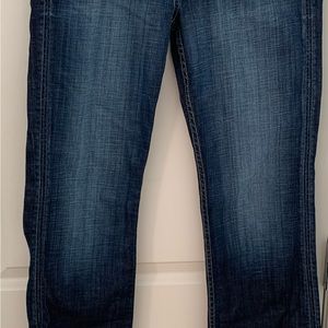 Women’s boot cut jeans.